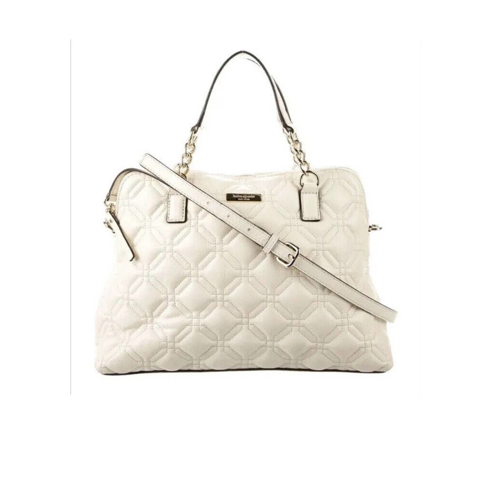 Kate Spade New York Rachelle Astor Court Cream Leather Shoulder Bag